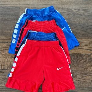Nike Kids Red and Blue Sports Shorts Set